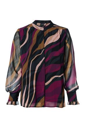 Mart Visser Caylee Print Blouse Dark Berry