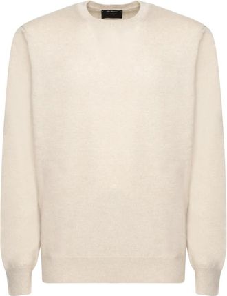 Dell'Oglio Beige Gebreide Kleding voor Mannen Aw 24 - Heren - Cashmere truien - Beige - 3XL - Kasjmier - Truien & Vesten