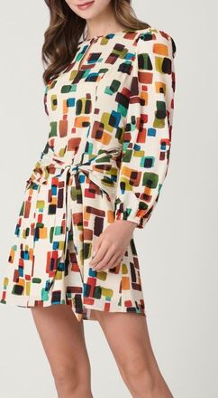 Shoshanna Brushstroke Print Dani Dress in Multi at Nordstrom, Size 12