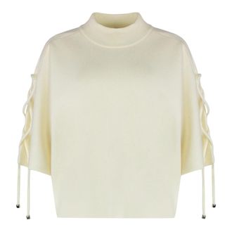 Max Mara Bevanda Sweater - Dames - Ronde hals truien - Beige - M - Wol - Truien & Vesten
