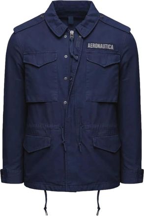 Aeronautica Field Jacket - Heren - Zomerjassen - Blauw - L - Katoen - Jassen