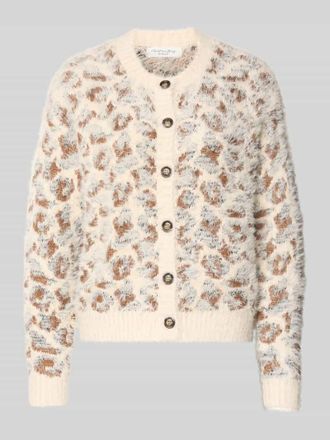 Christian Berg Strickjacke mit Rundhalsausschnitt in Cognac, Größe XXL