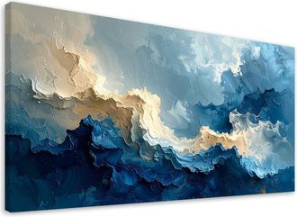 Feeby Impresi&oacute;n De Imagen, Olas Azules Formas, 120x60
