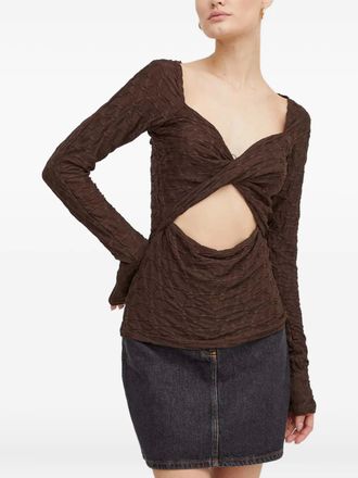 Résumé Top a maniche lunghe - Marrone
