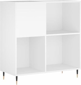 vidaXL Record Cabinet White 84.5x38x89 cm Engineered Wood Vidaxl