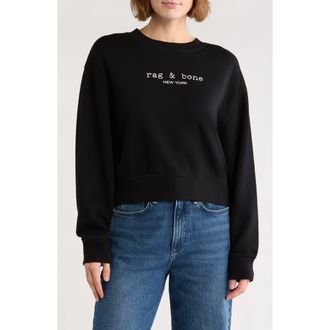 Rag & Bone Logo Terry Sweatshirt in Black at Nordstrom Rack, Size Xx-Small