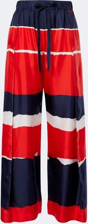 Loewe Printed silk twill wide-leg pants