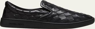 Bottega Veneta Sawyer Woven Leather Slip-On Sneakers