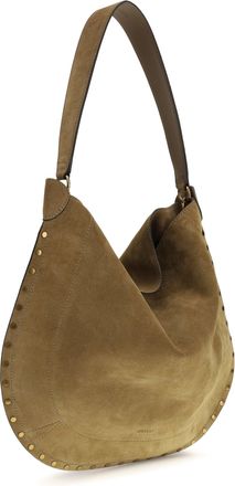 Isabel Marant Womens Oskan Soft Shoulder Bag Taupe Calf Leather Bos Taurus