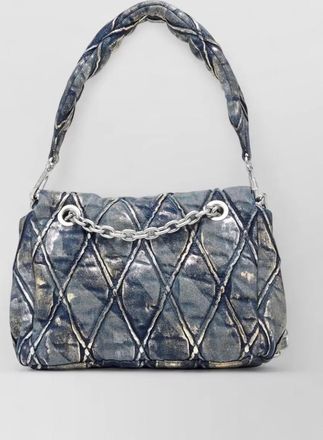 Diesel charm-d medium cotton clutch bag