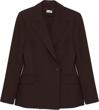 SIMKHAI Dubbelrijige Blazer - Dames - Blazers - Bruin - XS - Katoen - Jassen