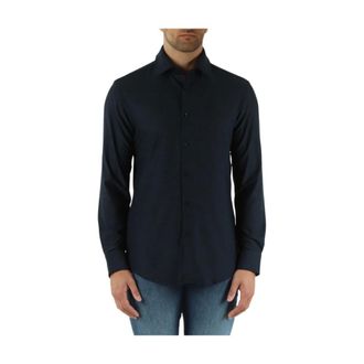 HUGO BOSS Overhemden, Heren, Blauw, L, Casual Shirts