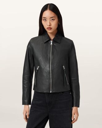 AllSaints Danbury Leather Biker Jacket