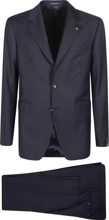 Tagliatore Napoli Black Virgin Wool Two-Piece Suit