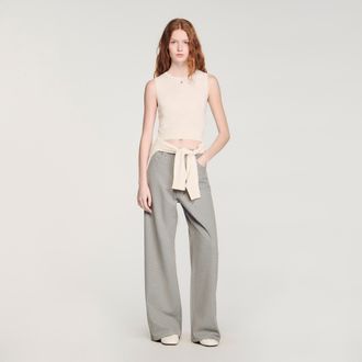 Sandro Sleeveless short knit jumper