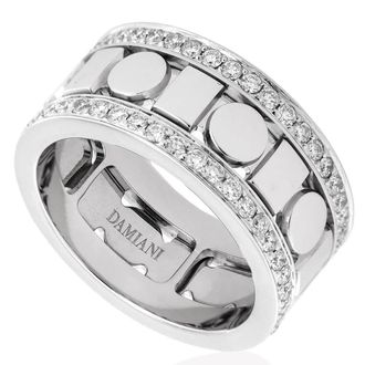 Damiani Belle Epoque Reel White Gold Diamond Ring, Size 13 (US 6.5)