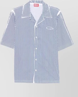 Diesel short sleeves striped pattern mens shirt
