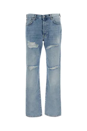 Acne Studios Blue Mid Rise Distressed Jeans