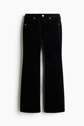 H&M Ausgestellte Cordhose - Schwarz