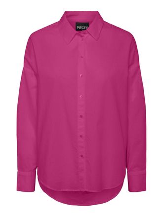 Pieces Womens Pctanne Ls Loose Shirt Noos Blouse, Beetroot Purple, S