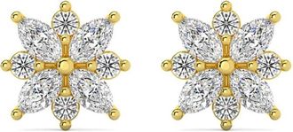 Pompeii3 1/2Ct Marquise Star Diamond Earrings 14k Gold Earrings Lab Grown