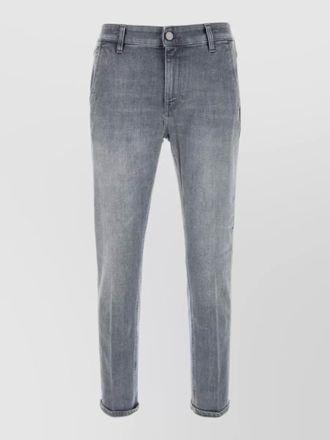 Pantaloni Torino stretch denim jeans rolled cuffs five pockets