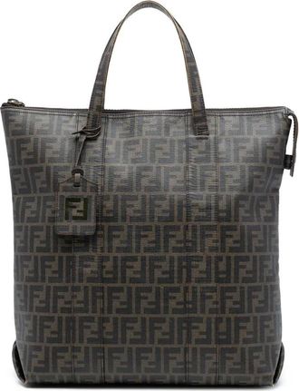 Fendi Pre-owned Tote Bags, female, Brown, Size: ONE SIZE Pre-owned Printed Tote Bag
