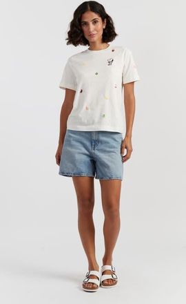 Chinti and Parker Cotton Snoopy Fruit T-Shirt in Cream at Nordstrom, Size X-Large