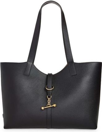 Strathberry Kite Grain Leather Tote in Black at Nordstrom