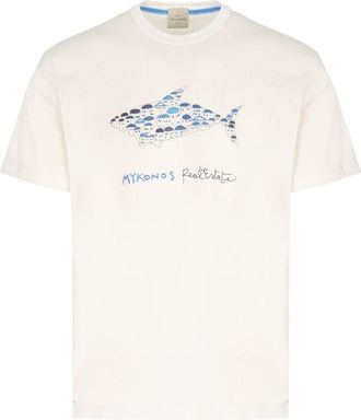 Paul & Shark Riviera Shark T Shirt Size: 3XL, colour: WHITE