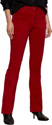 Sanctuary Velveteen Brook Bootcut Pant In Cherry Lacquer