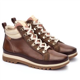 Pikolinos Womens Vigo Lace Up Ankle Boots In Topo