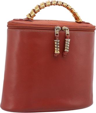 Loewe Velazquez Tote Leather Orange Leather Handbag (Pre-Owned)