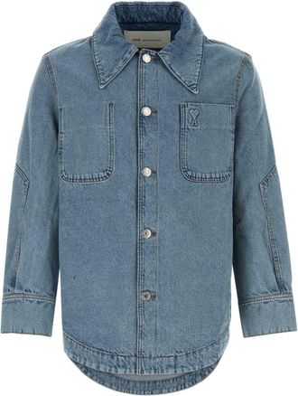 Ami Light Blue Relaxed Overshirt