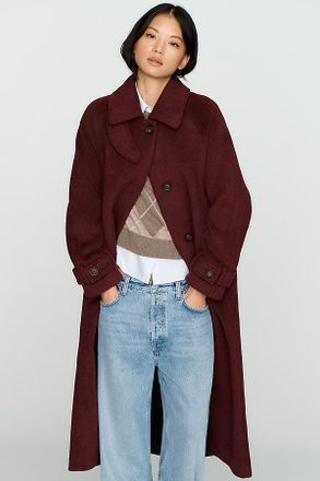 Bernardo Wool Blend Funnel Neck Coat Jacket