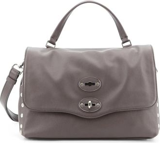 Zanellato Postina Small - Dames - Handtassen - Grijs - ONE Size - Leer - Tassen