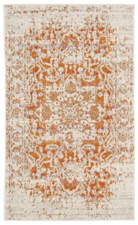Safavieh Alfombra tradicional de polipropileno naranja/blanco, 122 x 183 cm