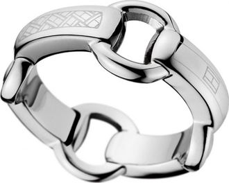 Tommy Hilfiger Womens 2700103C Ladies Ring - Silver Stainless Steel - Size N