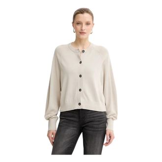 Marc O'Polo Vest met ronde hals - Dames - Truien - Beige - Maat: S Katoen