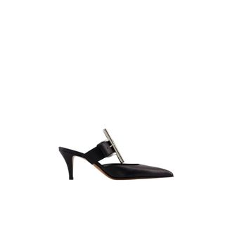 Alexander McQueen Puntige Muilezelpumps met Metalen Details - Dames - Muiltjes - Zwart - 38 EU - Schoenen