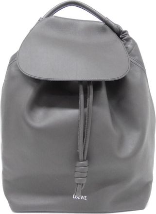 Loewe Dark Gray Leather Backpack (Pre-Owned)