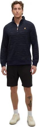 tentree Powell 1/4 Zip in Midnight Blue Flash Stripe at Nordstrom, Size Xx-Large