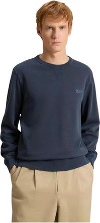 Woolrich Crewneck Sweatshirt - Heren - Sweatshirts - Blauw - 2XL - Katoen - Hoodies & sweatvesten