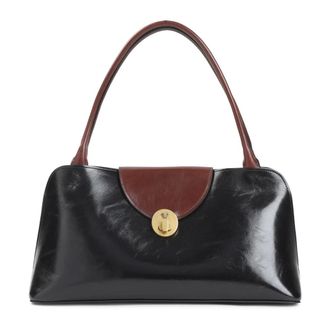 Versace Shoulder Bags, female, Black, Size: ONE SIZE Medium E/W Shoulder Bag