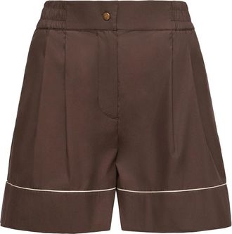 Moncler Moncler Tailored Cotton Blend Shorts, Women, Brown, Size: 38