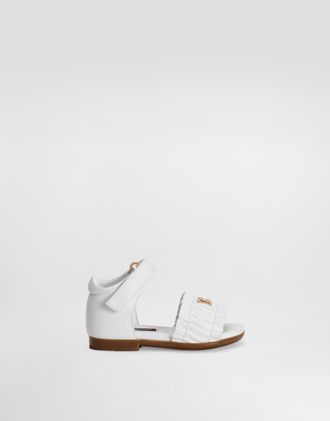 Dolce & Gabbana Nappa Leather Sandals - Woman White Leather 21