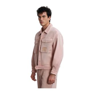 Filling Pieces Jassen, Heren, Roze, S, Denim, Denim Jacket Rose Dawn