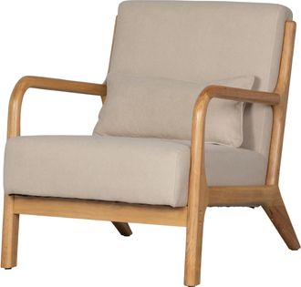 De Eekhoorn Massivholz Design Sessel Mark Natural/Beige