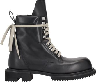 Rick Owens Black Solid Round Toe Boot