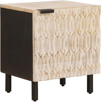 vidaXL Armario De Noche 40 X 33 X 46 Cm Madera De Mango Maciza Vidaxl